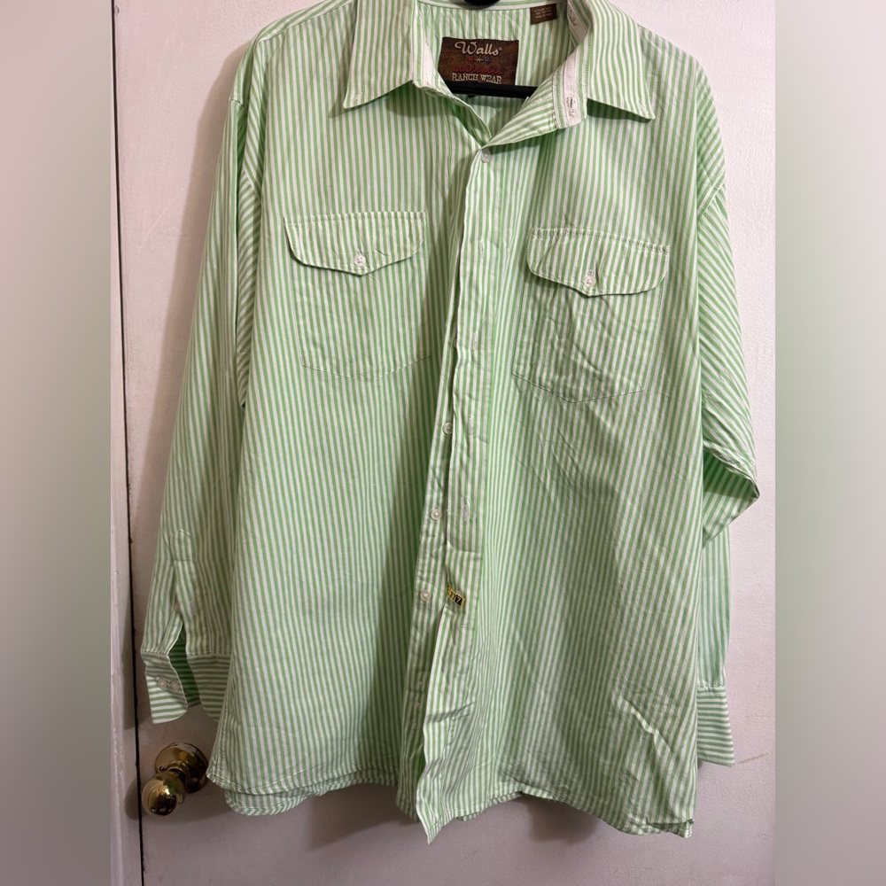Walls Button Up Shirt Long Sleeve Ranch Wear Western Rodeo‎ Size XL